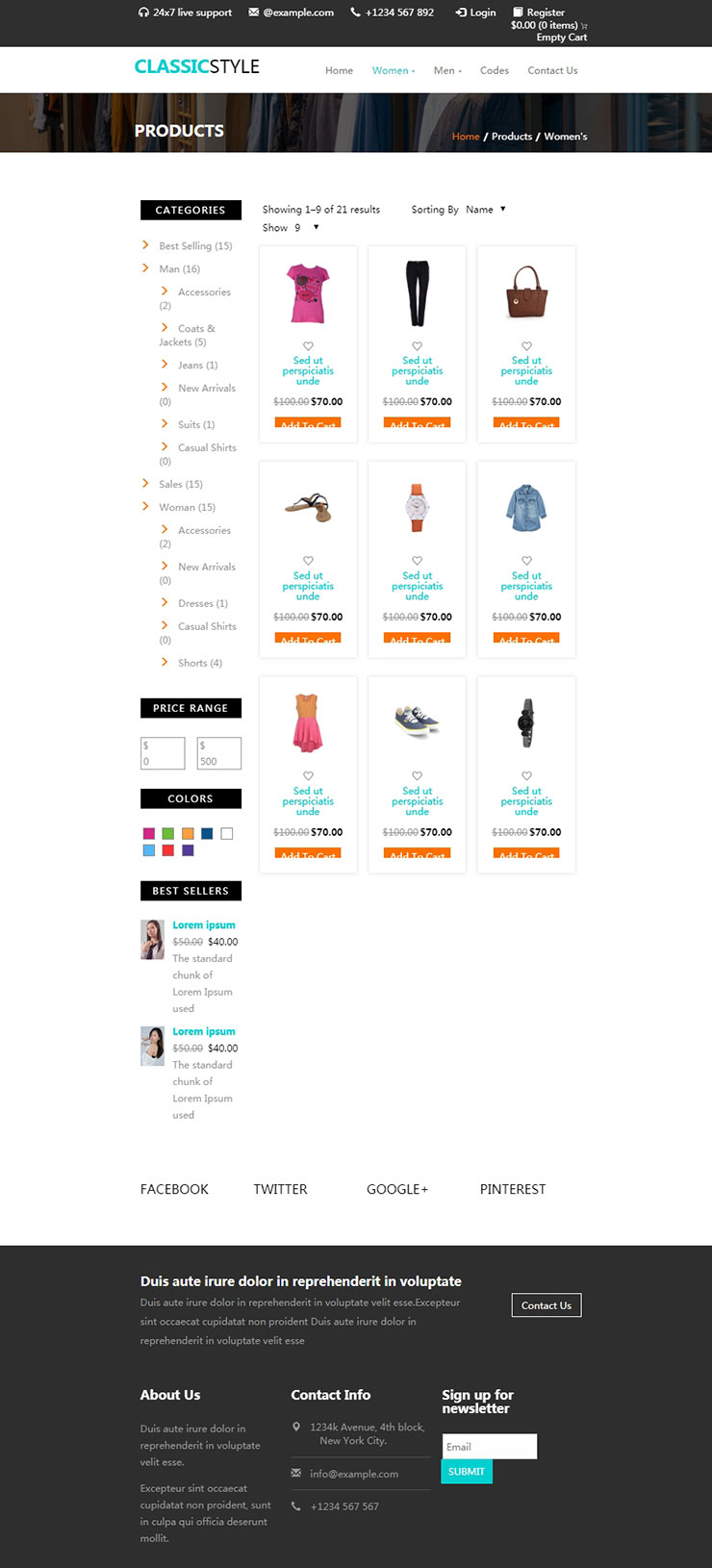html5商城网站模板